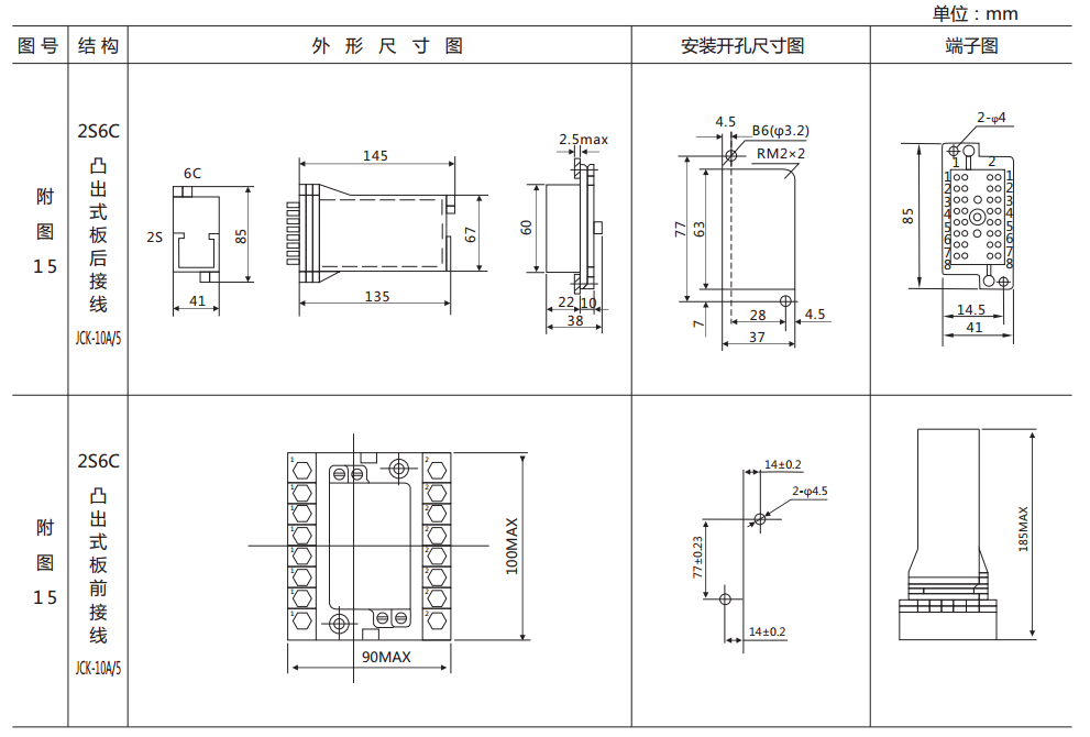 DZS-11CE/302延時(shí)中間繼電器外形及開(kāi)孔尺寸